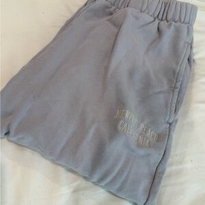 Brandy Melville Light Blue Sweatpants with Newport Beach Embroidery